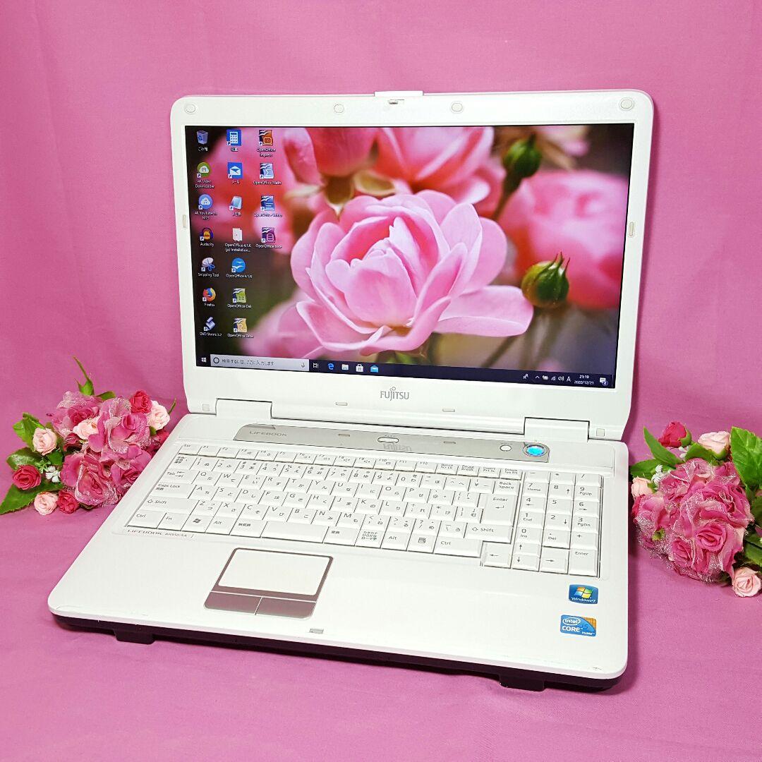 最新Win10✧大容量500GB✧CORE-i3✧美品✧メモリ4G✧ホワイト色