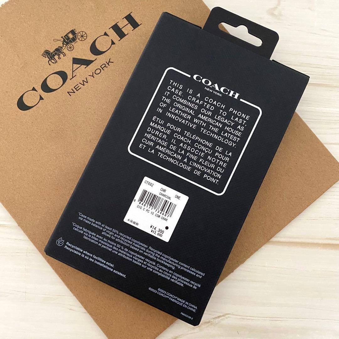 新品 COACH コーチ iPhoneケース iPhone15 対応ケース