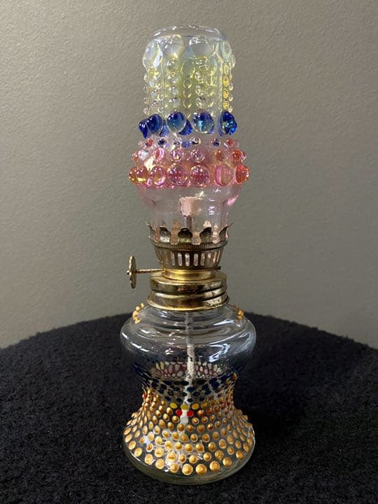 パイレックス ガラス ハンドメイド オイル ランプ キャンプ アウトドア