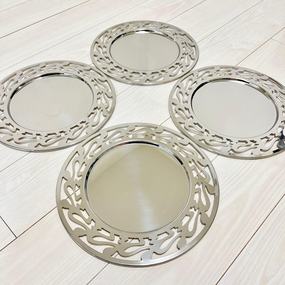 【4枚セット】ALESSI アレッシィ Ethno ラウンドトレイ