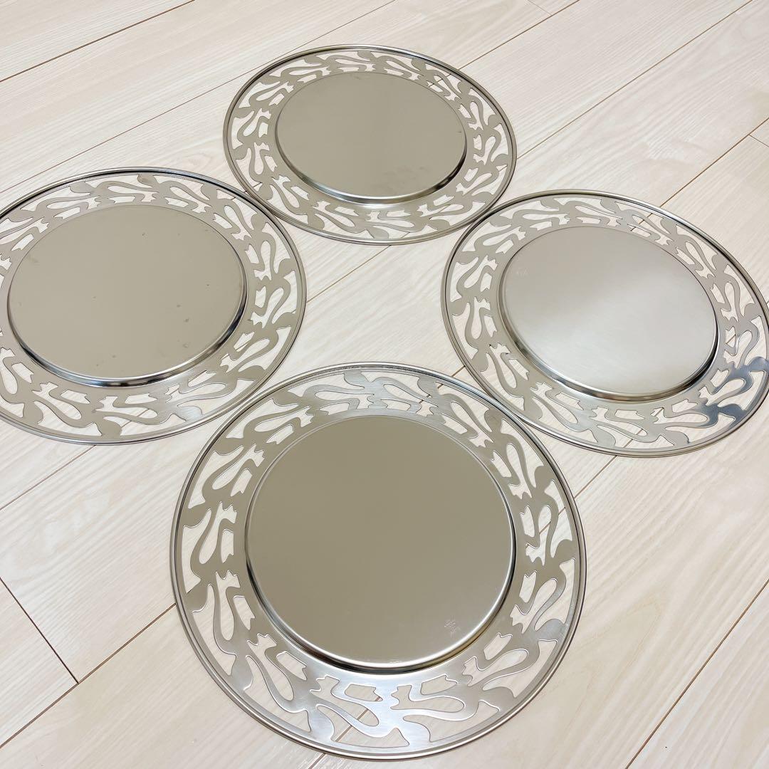 【4枚セット】ALESSI アレッシィ Ethno ラウンドトレイ