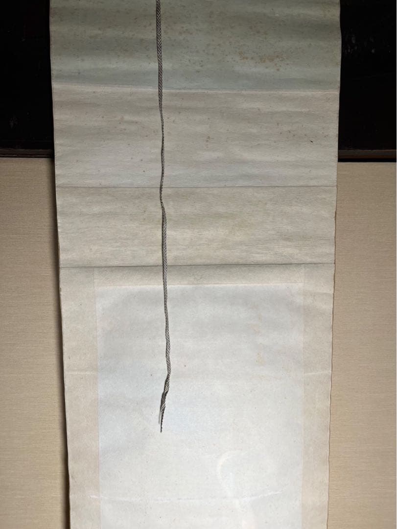 新年縁起物　松上鶴　筆者耕石 使用有裏少々汚為安価で！ サイズ約180x47