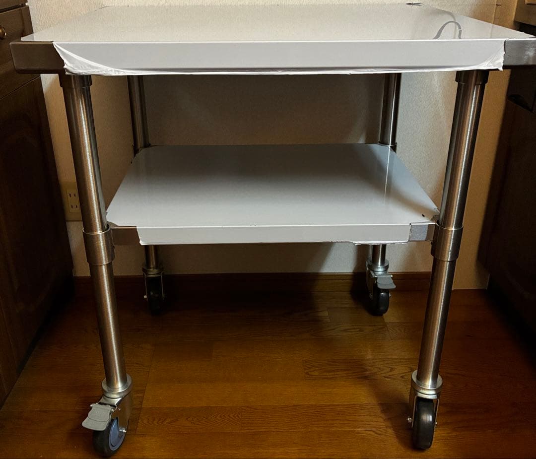 ステンレス作業台 キャスター付　750×600×800 板厚1.2mm