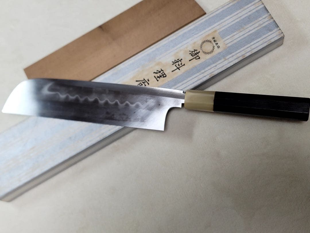 紀親　水本焼き　白鋼　薄刃　240