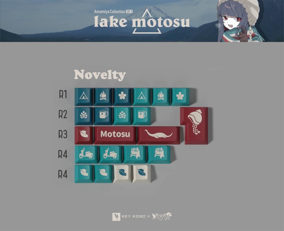 キーキャップ　Lake Motosu　本栖湖