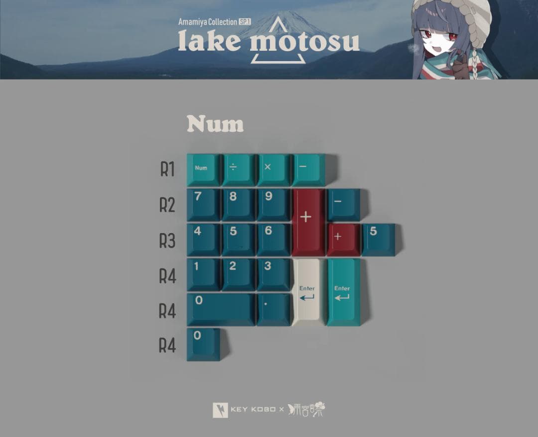キーキャップ　Lake Motosu　本栖湖