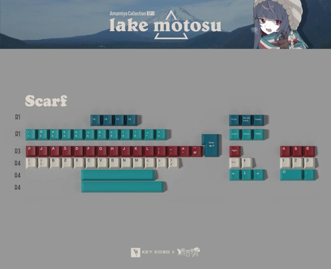 キーキャップ　Lake Motosu　本栖湖