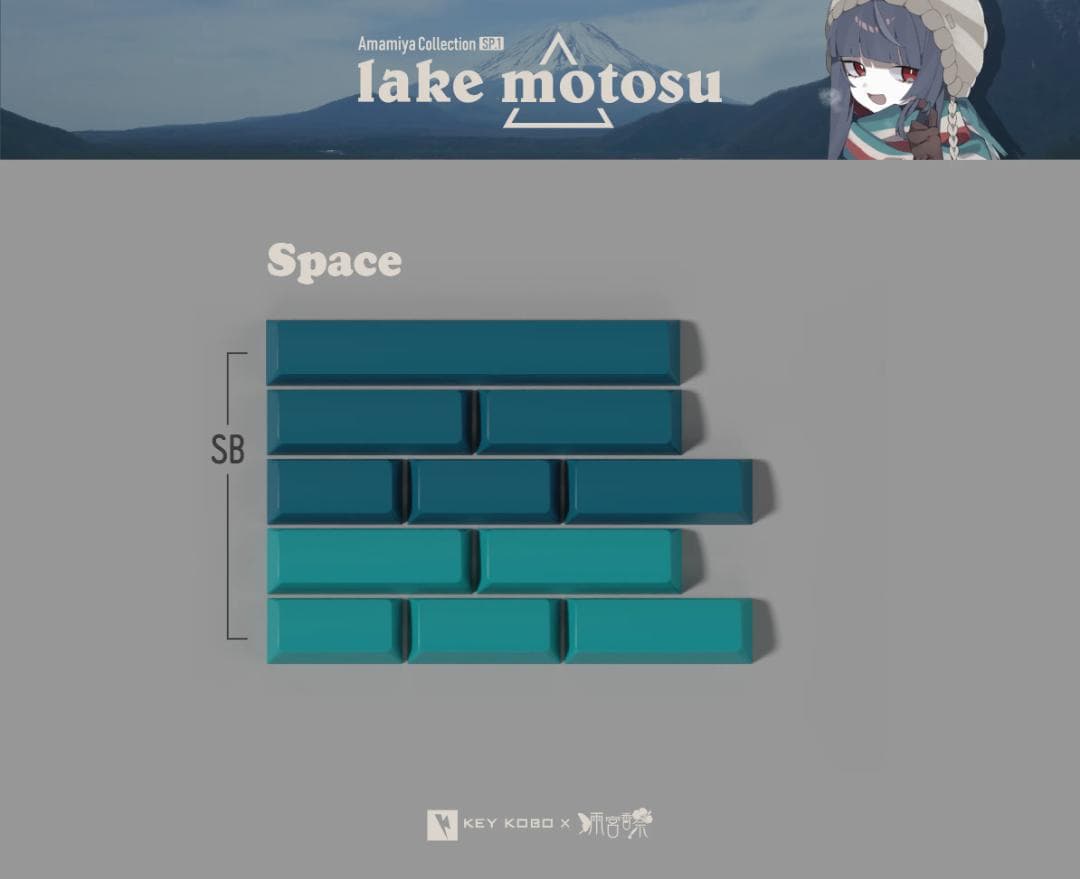キーキャップ　Lake Motosu　本栖湖