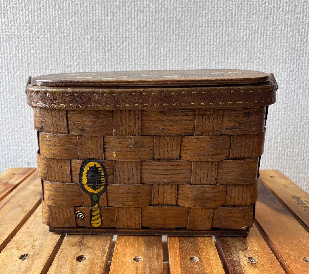 サ*ブ様 ビンテージ カロナン バスケット テニス ヴィンテージ ハンドメイド
