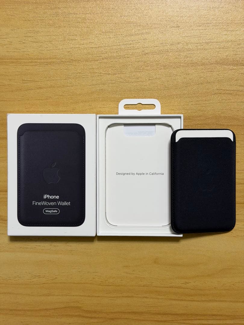 アップル純正 iPhone ファインウーブンウォレット ブラック MagSafe