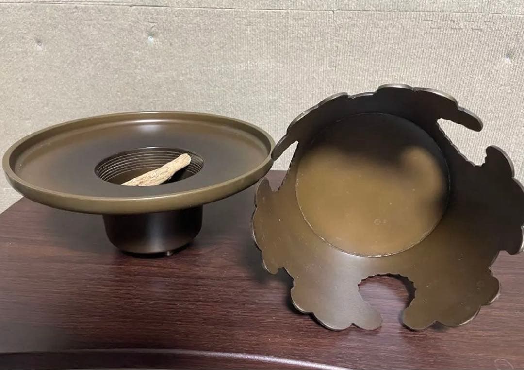 【美品】池坊 正規品 銅製花器　御玄猪専明好（上）　華道具　フラワースタンド