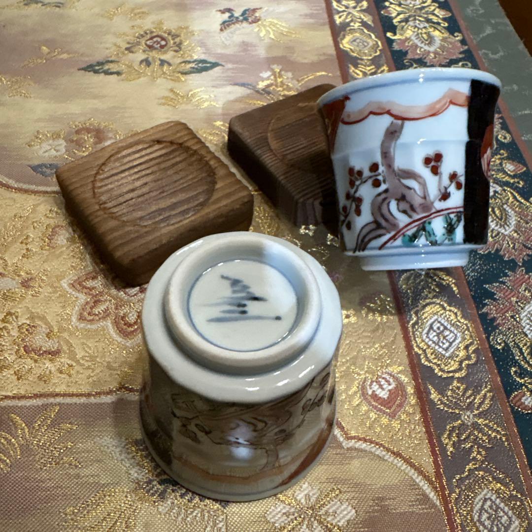 有田焼＊桔梗丸鉢・盛鉢　陶扇＊花篭菊割皿　中鉢　硝子鉢★お2人様お膳19品★