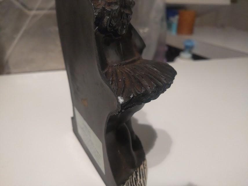 廃番★昭和レトロ★ハワイ製★1975年 フランクシャーマン 黒珊瑚 恋人 置物