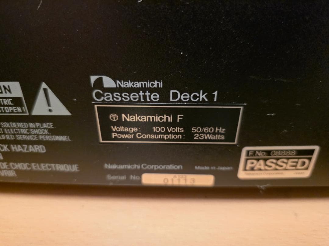 Nakamichi Cassette Deck1（完動品）