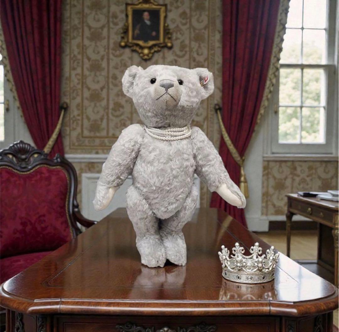 【極美品】シュタイフ エリザベス女王 追悼限定 テディベア 箱付き
