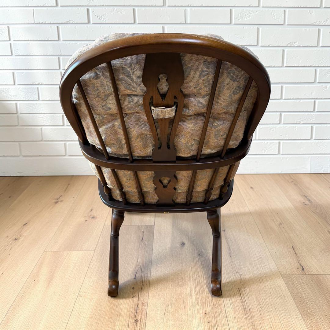 飛騨産業 ロッキングチェア キツツキマーク 木製 揺り椅子 アンティーク調