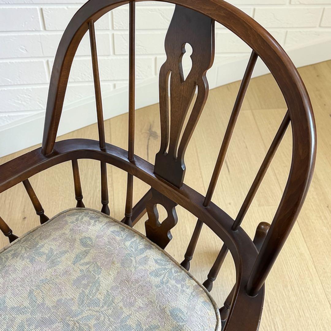 飛騨産業 ロッキングチェア キツツキマーク 木製 揺り椅子 アンティーク調