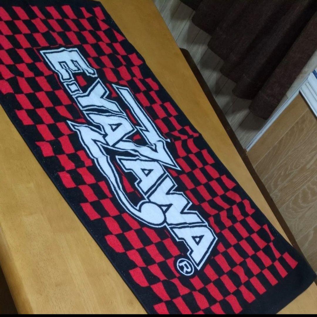 ☆新品☆矢沢永吉 ロゴ入りタオル 赤黒チェック