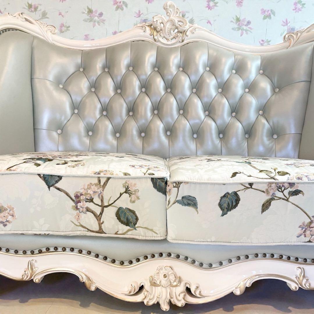 オーダーメイドソファ 2人掛け シルバー