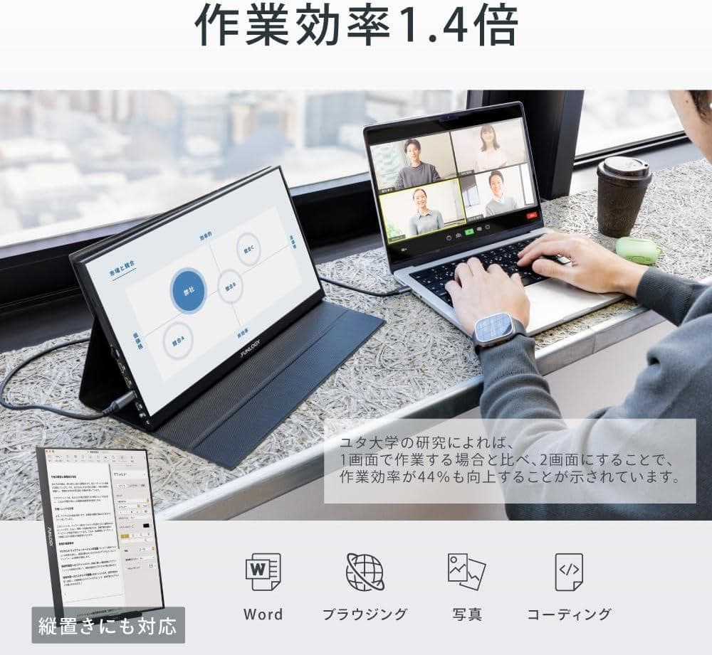 【開封済み・未使用】FUNLOGY　モバイルモニター　14inch　軽量　薄型