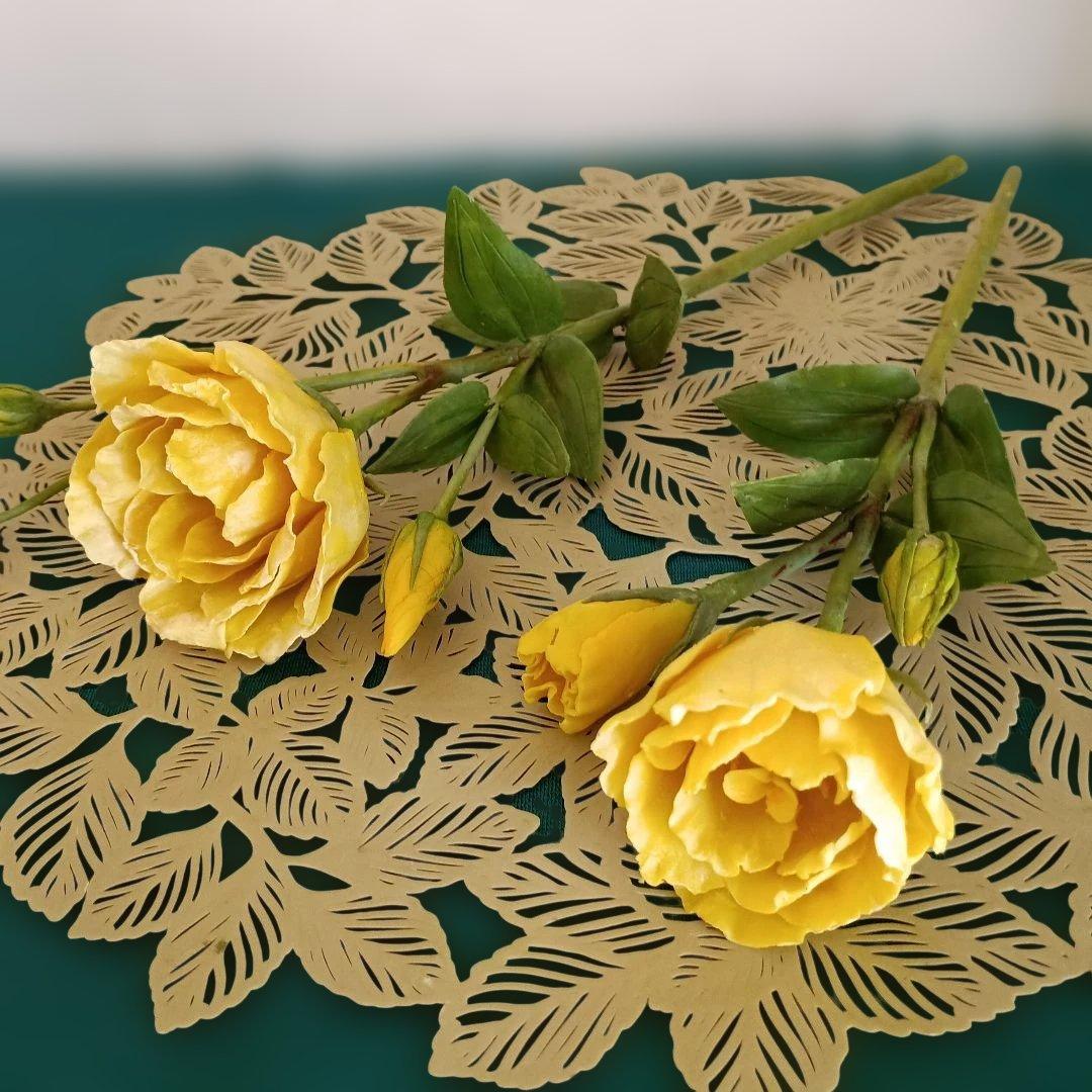 専用　トルコ桔梗　薔薇とオーニソガラム　アレンジメント　クレイフラワー