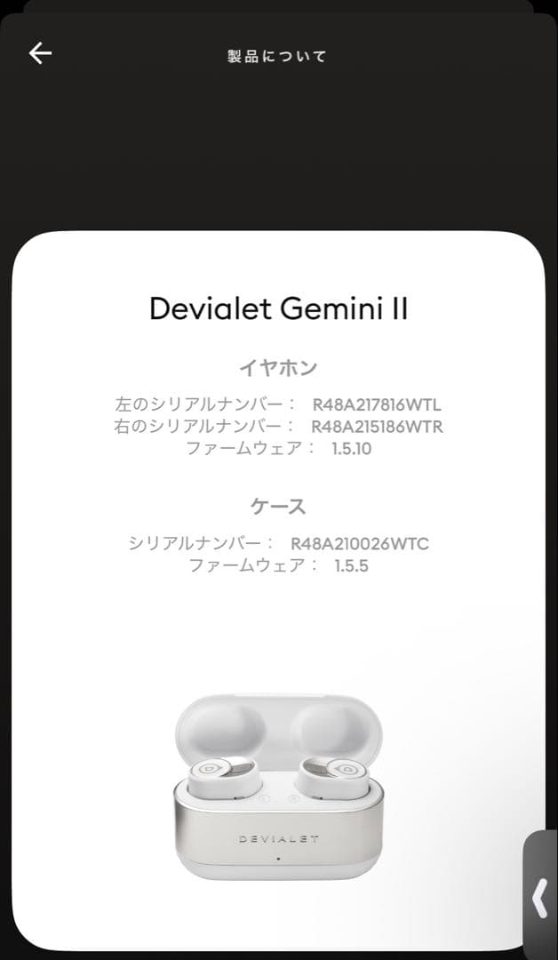 イヤホン Devialet Gemini II