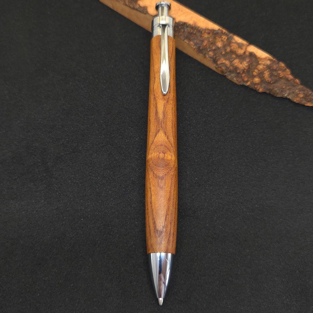 No.25ハンドメイド木軸シャーペン欅玉杢