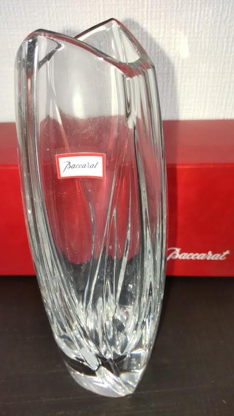 未使用Baccarat バカラクリスタル花瓶 約19cm 元箱付き