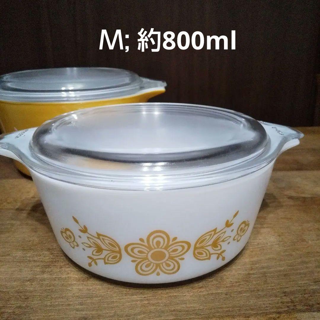 6点 極美品 高さ3サイズ オールドパイレックス キャセロールバタフライゴールド