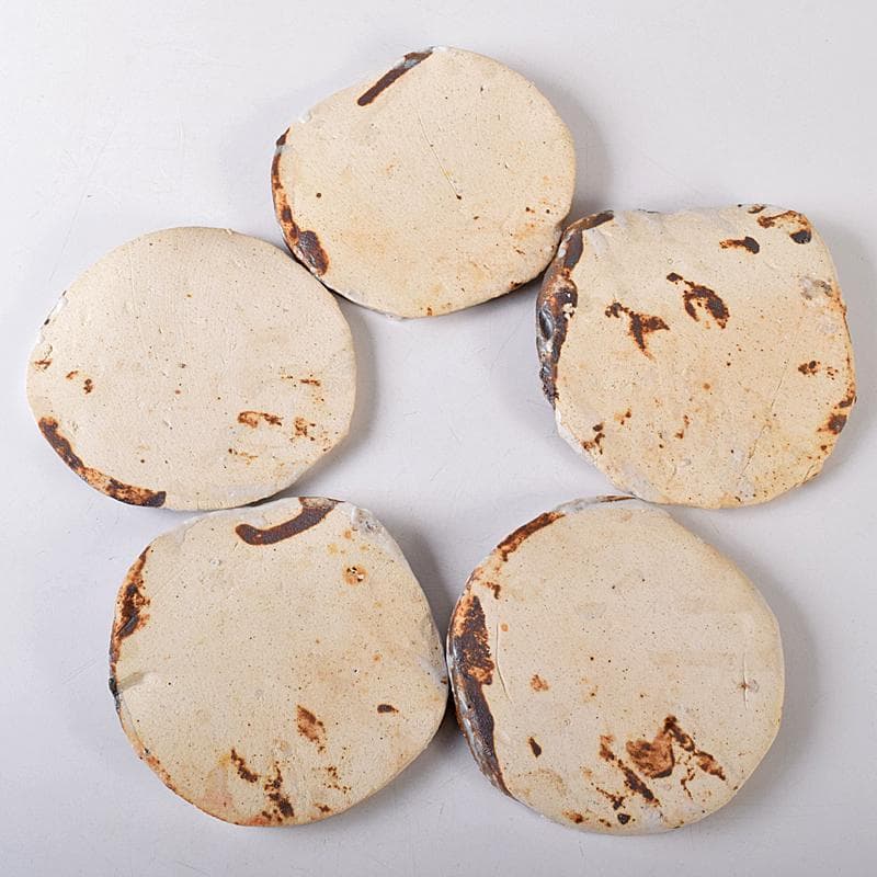 和食器　若尾昇苑造　鼠志野　鉢　皿　五客　共箱　V　R7885