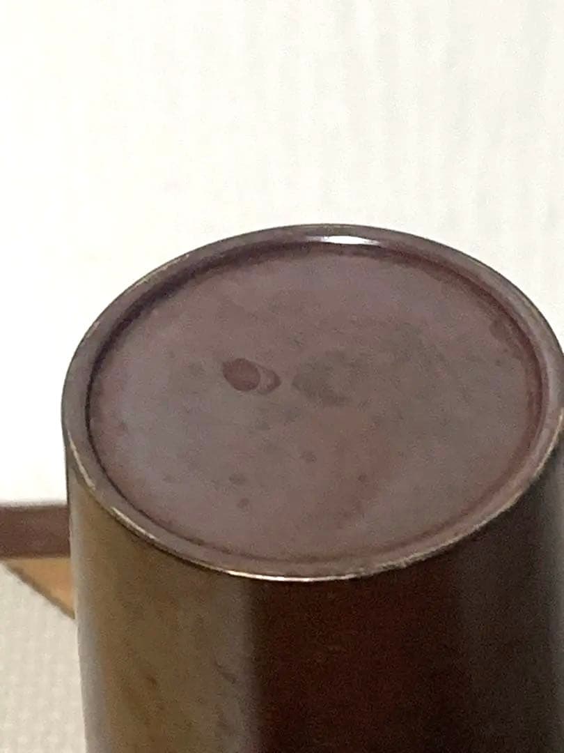 銅製 花器 池坊 花入 生花 ダークブラウン コーン型花瓶