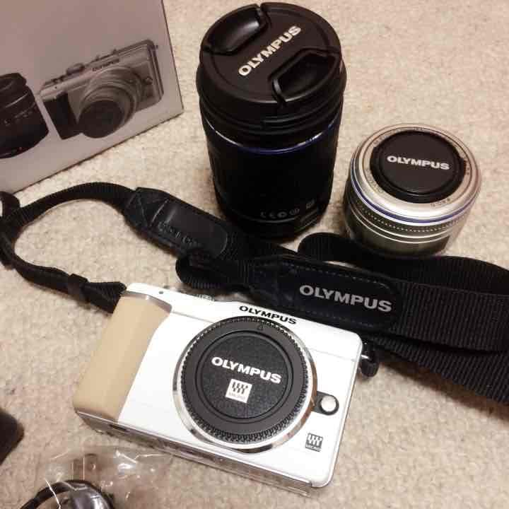 ダブルレンズキット♡ Olympus Pen E-PL1S 純正カバー付き