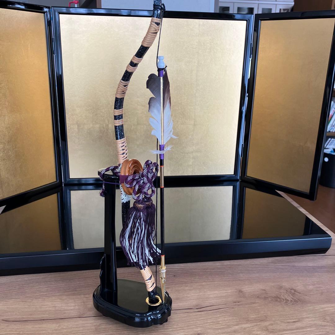 美品　加藤一￼曹作　￼五月人形 兜と刀と弓矢付　工芸品　￼こどもの日