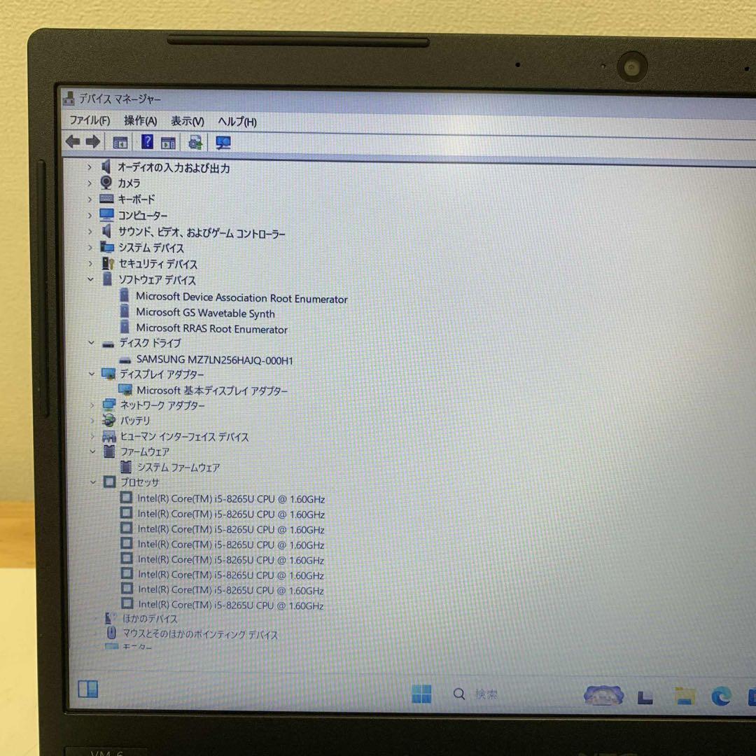 Windowsノート本体 NEC VersaPro VM-6 i5-8265U 8GB SSD256GB