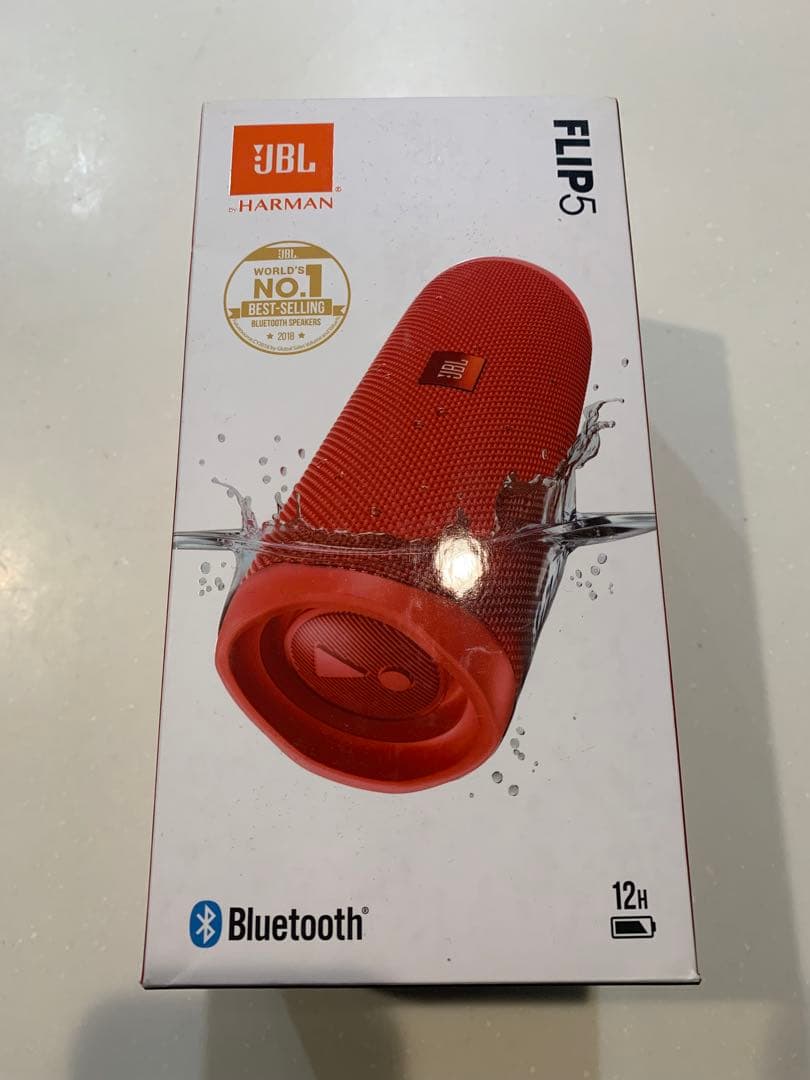 JBL FLIP5 ワイヤレススピーカー（カラーレッド）【中古・美品】