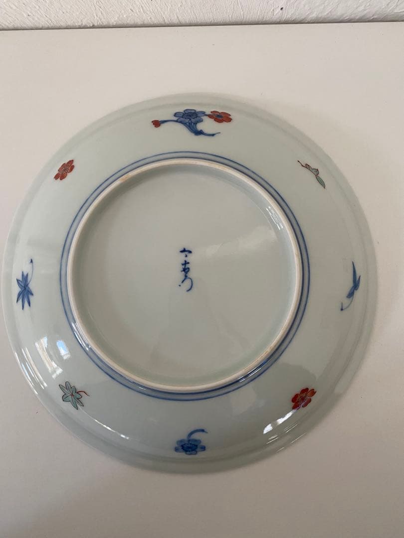 有田焼　今右衛門窯　色鍋島芙蓉絵額皿