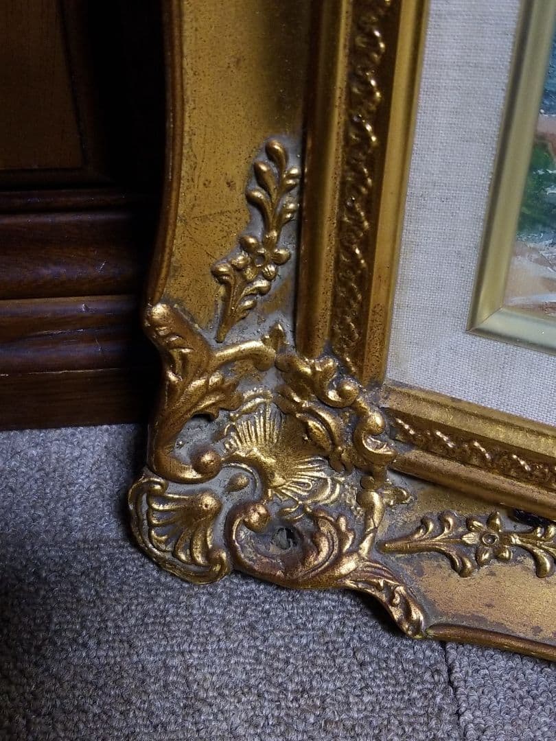 パリ風景 井上作 油彩 絵画 風景画