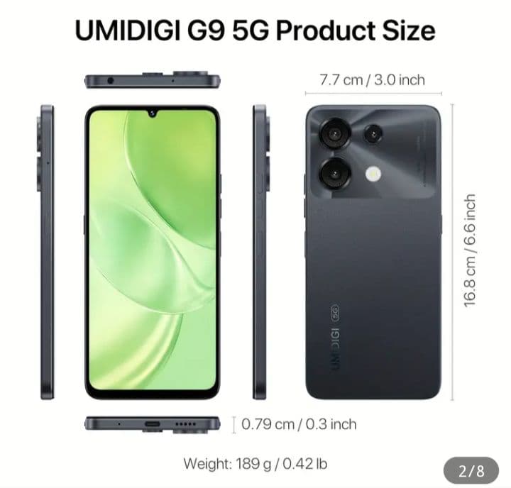 UMIDIGI G9 5G ブラック 6GB+128GB
