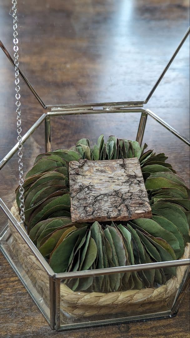 ring pillow or message flowerガラスケース アレンジ