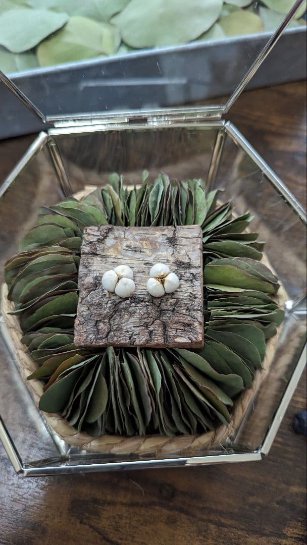 ring pillow or message flowerガラスケース アレンジ