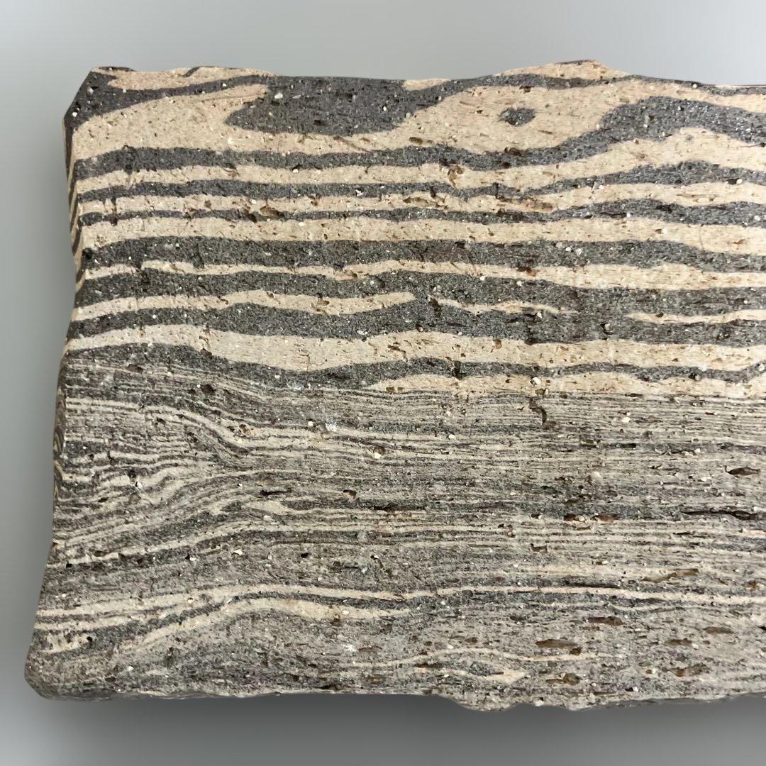 陶芸作家作平皿　16.5x 39cmx2cm