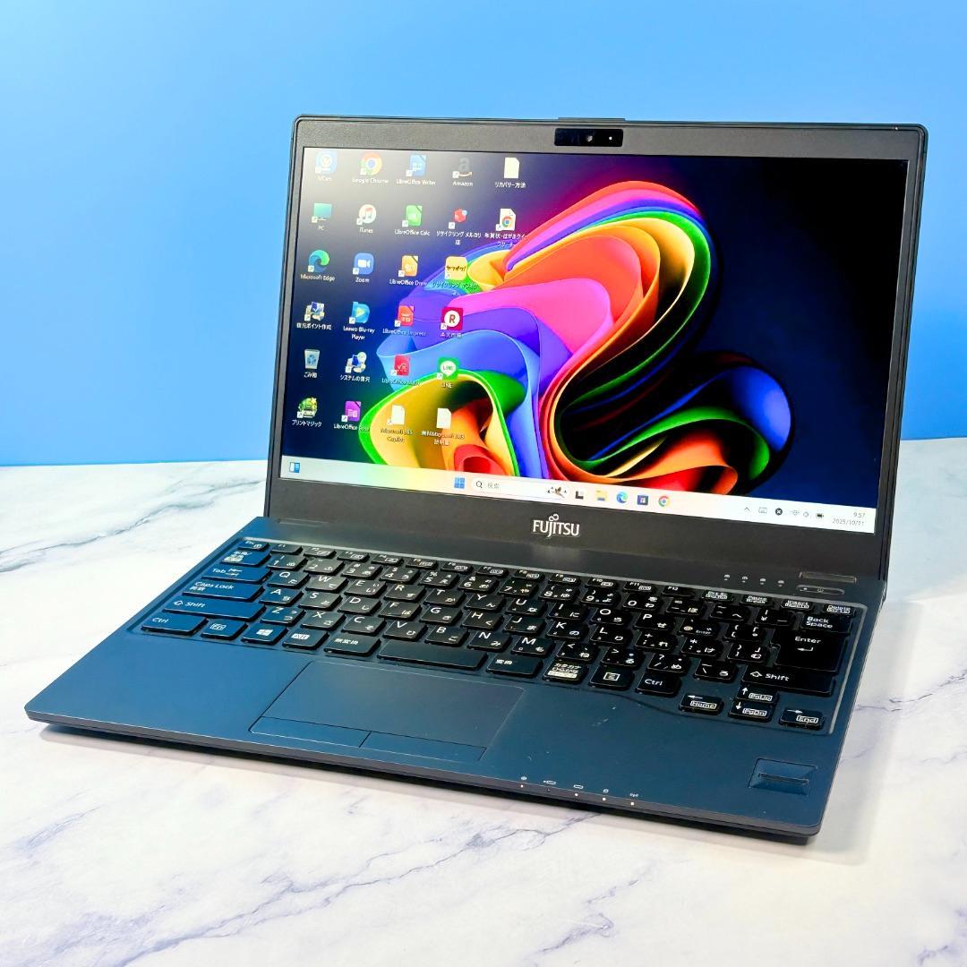 超薄型軽量☆メモリ8GB・SSDで快速★指紋認証★Win11☆ノートパソコン