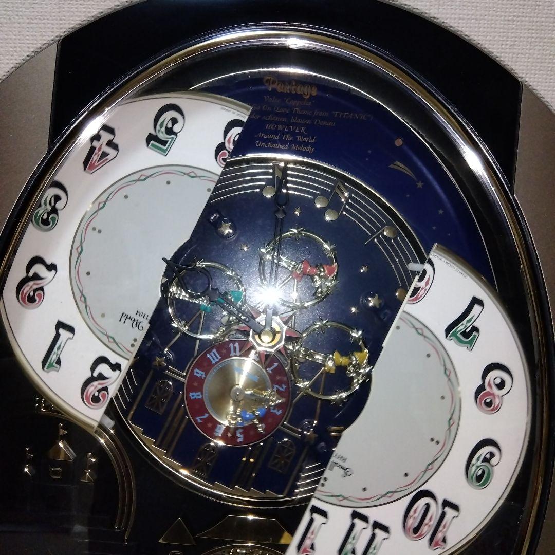 生産終了廃盤希少品　リズム時計　スモールワールド　からくり掛け時計　美品