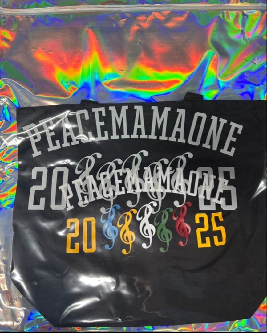 PEACEMAMAONE エコバッグ ブラック　MAMAコラボ ポップアップ限定