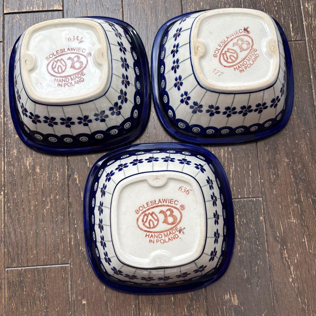 ポーランド食器　スクエアボウル