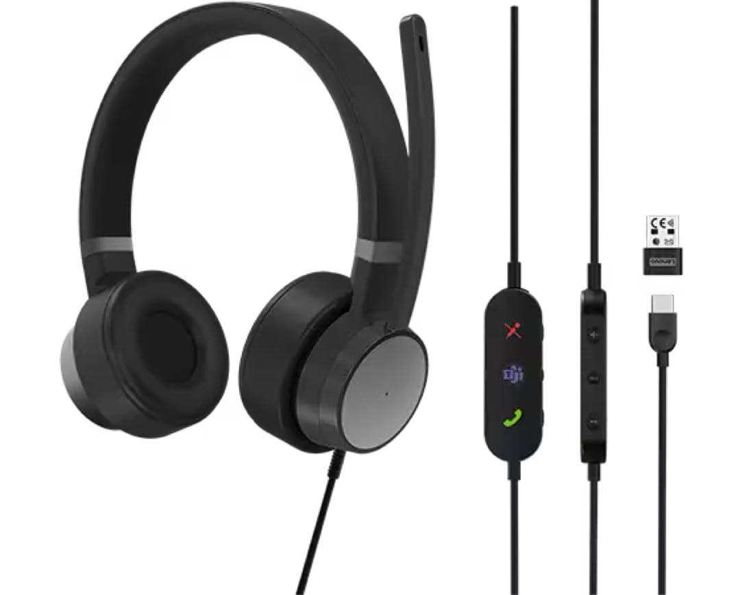 コロモ様Lenovo Type-C アクティブノイズキャンセリング ヘッドセット