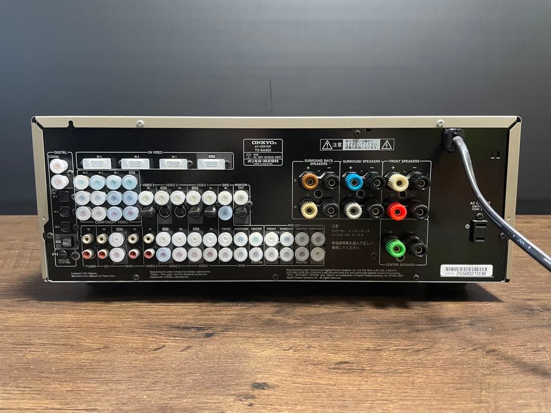 ONKYO TX-SA603アンプ AVセンター