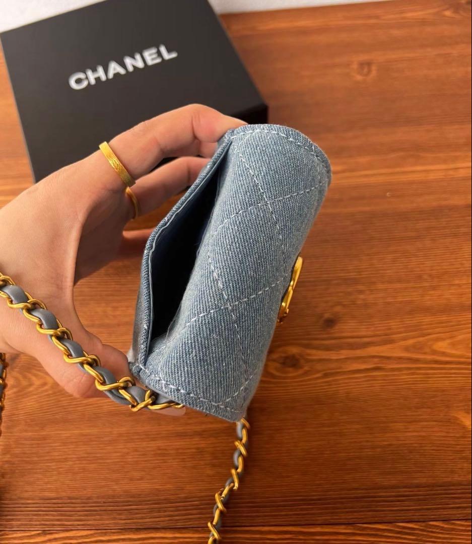 CHANEL ノベルティ キルティング ショルダーバッグ デニム　シャネル