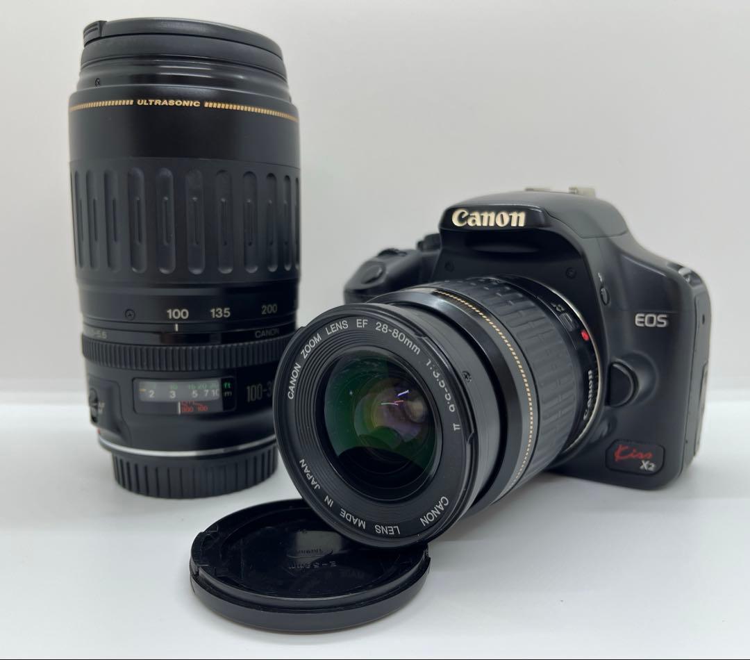 Canon Kiss X2✨一眼レフカメラ✨美品✨初心者✨ダブルレンズ✨