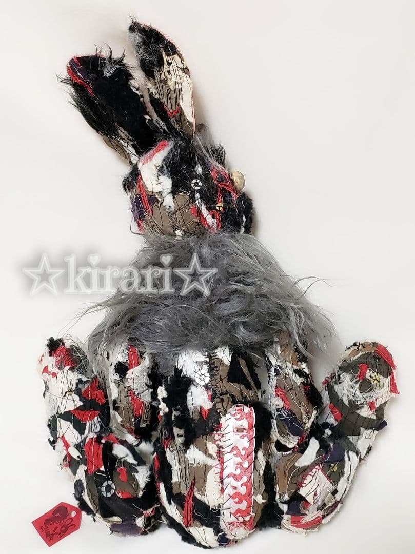 【ミヤタケイコ】うさぎ 黒 ハンドメイド ぬいぐるみ アリス kawaii